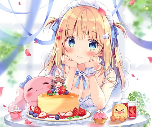 ぱんの絵画作品　タイトルは、Strawberry Party